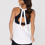 Polo Sin Mangas Para Mujer Training Tank Blanco Bsoul