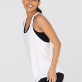 Polo Sin Mangas Para Mujer Training Tank Blanco Bsoul