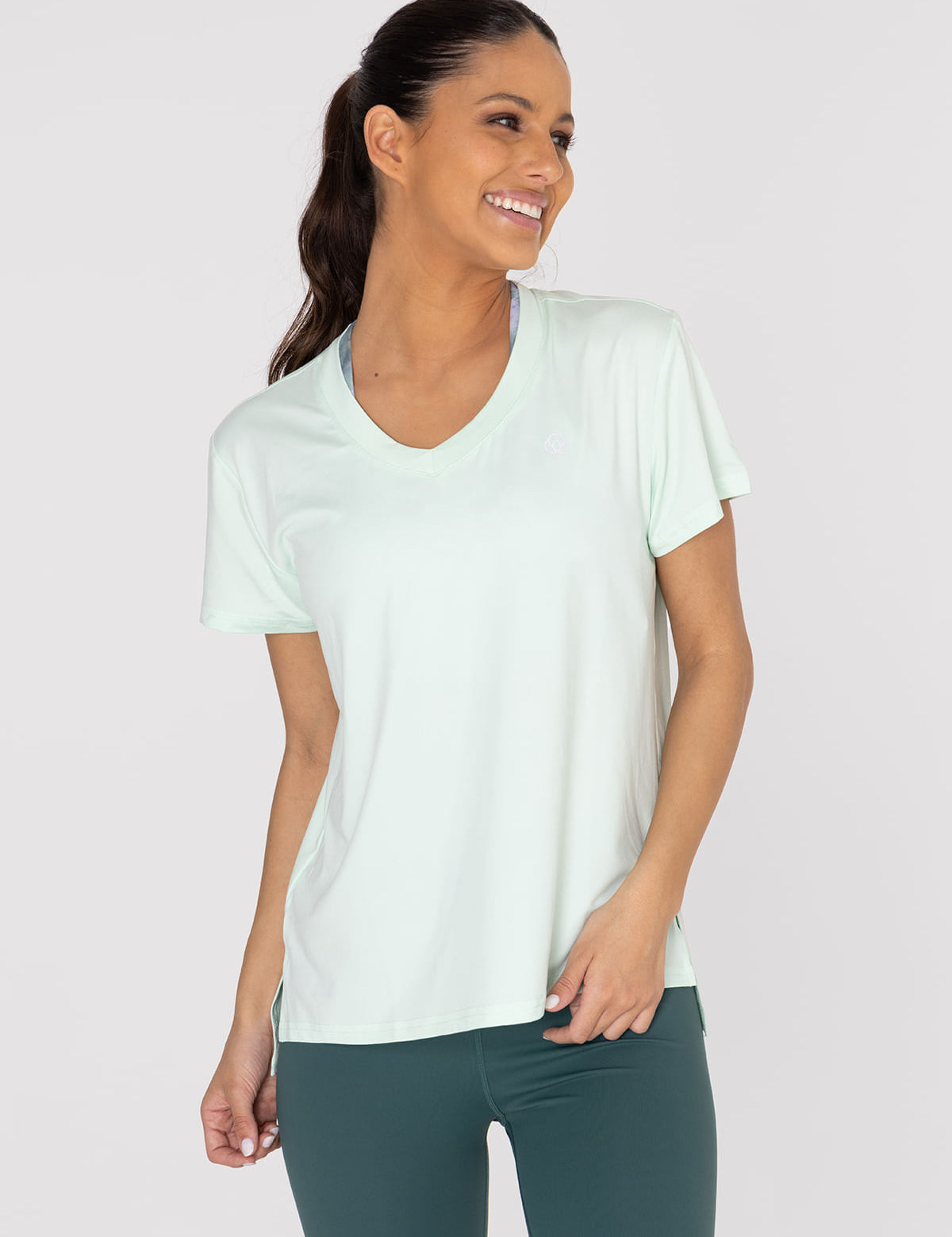Polo Manga Corta Para Mujer  V-Neck Verde Bsoul