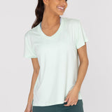 Polo Manga Corta Para Mujer  V-Neck Verde Bsoul