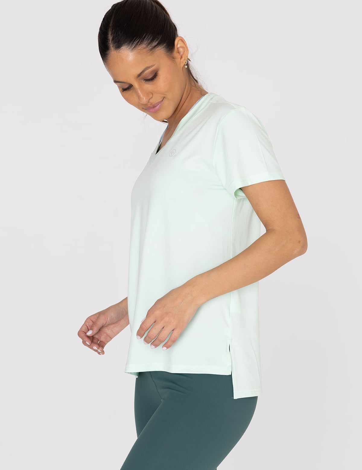 Polo Manga Corta Para Mujer  V-Neck Verde Bsoul