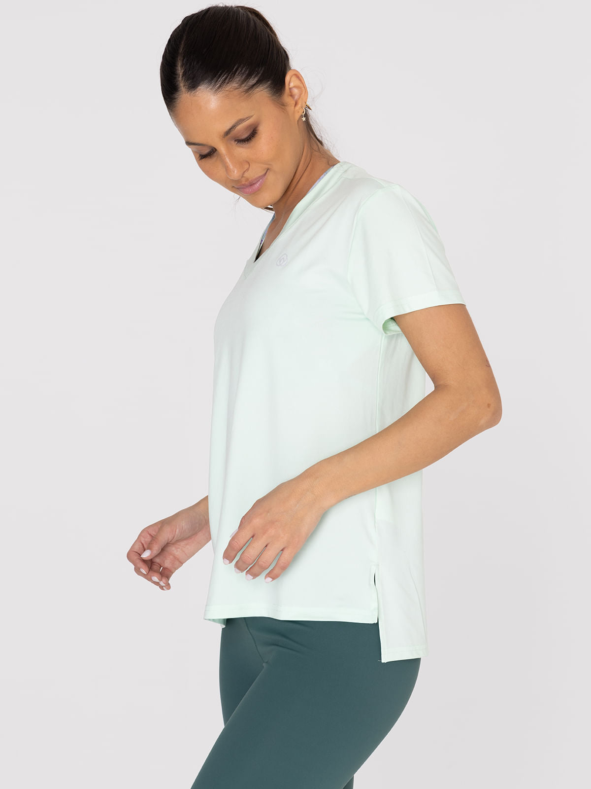 Polo Manga Corta Para Mujer  V-Neck Verde Bsoul