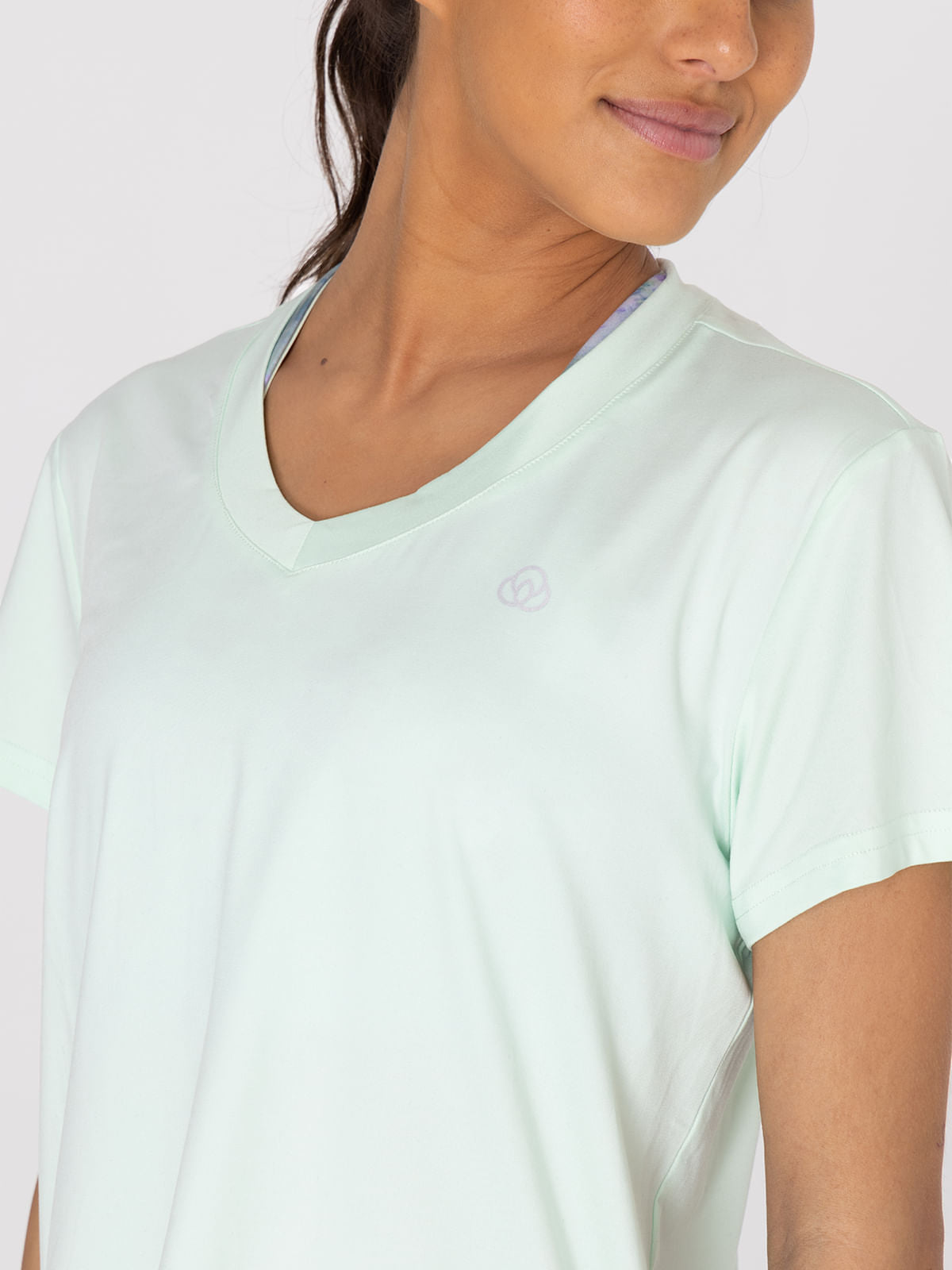 Polo Manga Corta Para Mujer  V-Neck Verde Bsoul