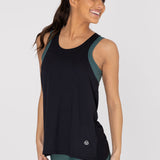 Polo Sin Mangas Para Mujer  Tank Cloe Negro Bsoul