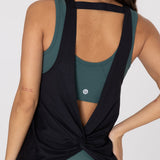 Polo Sin Mangas Para Mujer  Tank Cloe Negro Bsoul