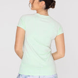 Polo Manga Corta Para Mujer  T-Shirt Round Neck Verde Bsoul