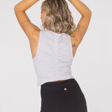 Polo Sin Mangas Para Mujer Crop Tank Livia Gris Bsoul