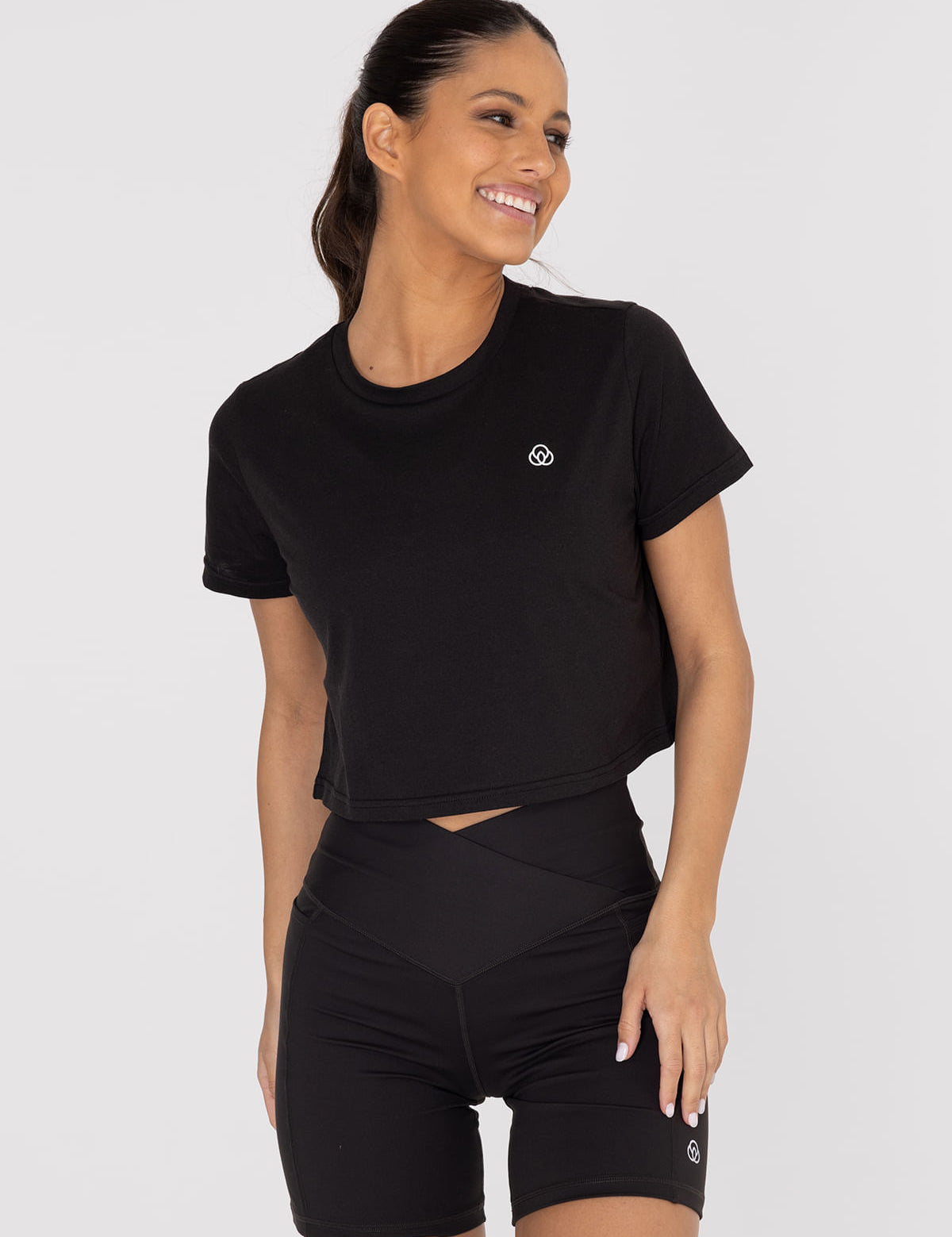 Polo Manga Corta Para Mujer  Basic T-Shirt Zia Negro Bsoul