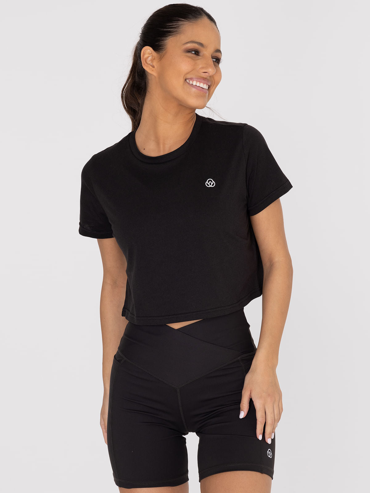 Polo Manga Corta Para Mujer  Basic T-Shirt Zia Negro Bsoul