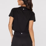 Polo Manga Corta Para Mujer  Basic T-Shirt Zia Negro Bsoul