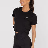 Polo Manga Corta Para Mujer  Basic T-Shirt Zia Negro Bsoul
