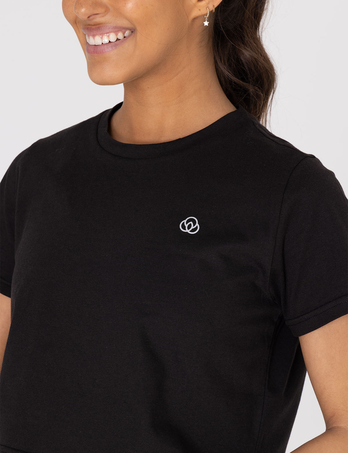 Polo Manga Corta Para Mujer  Basic T-Shirt Zia Negro Bsoul