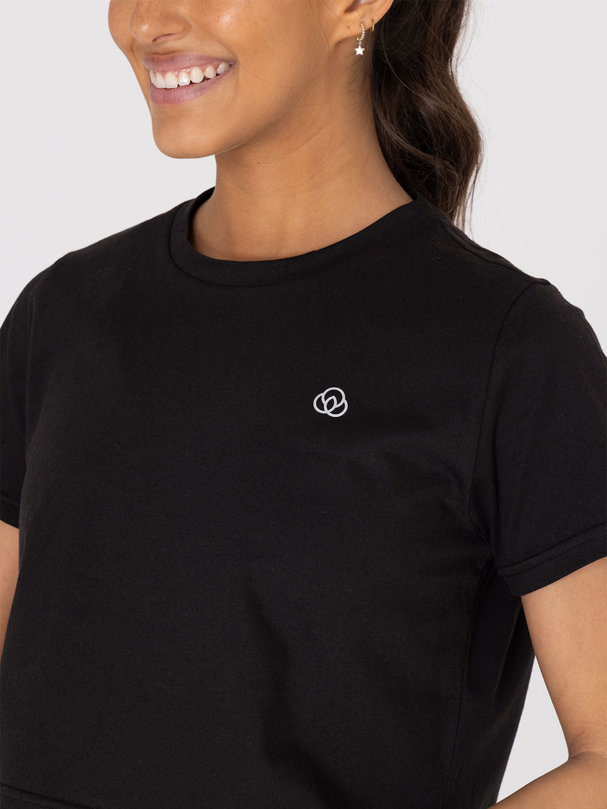 Polo Manga Corta Para Mujer  Basic T-Shirt Zia Negro Bsoul