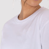 Polo Manga Larga Para Mujer Cotton Crop Top Blanco Bsoul