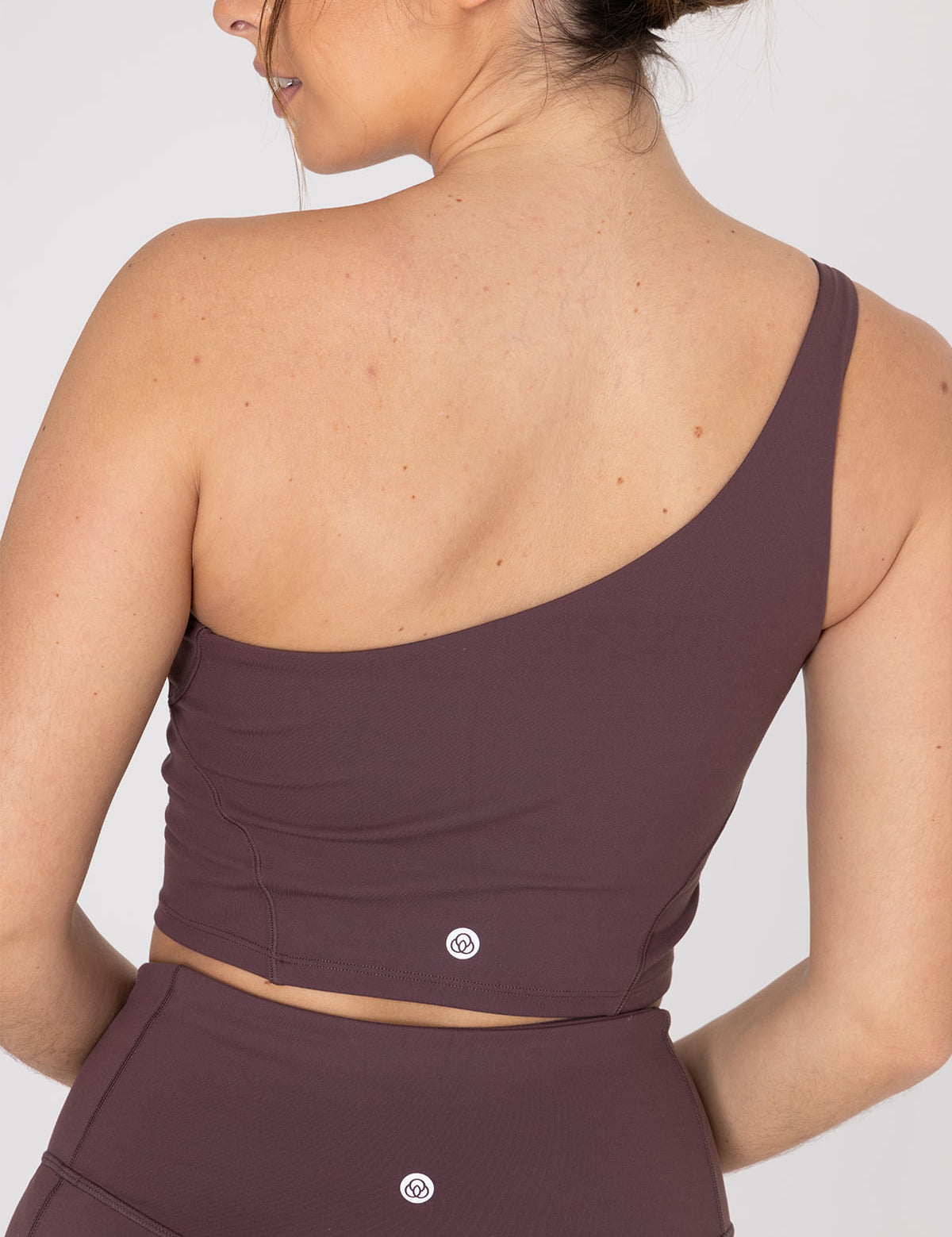 Bra Para Mujer Deportivo Asymmetric Crop Top Marrón Bsoul