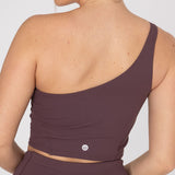 Bra Para Mujer Deportivo Asymmetric Crop Top Marrón Bsoul