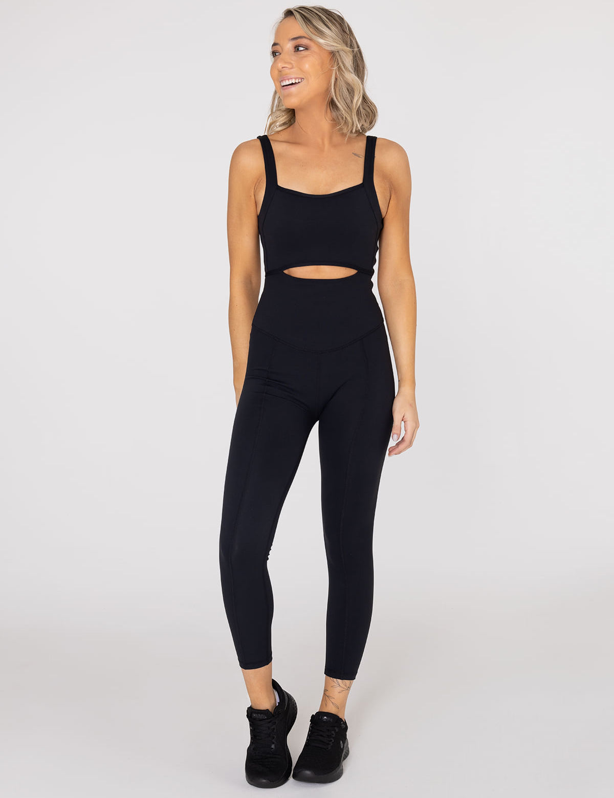 Enterizo Para Mujer  Ankle Jumpsuit Negro Bsoul