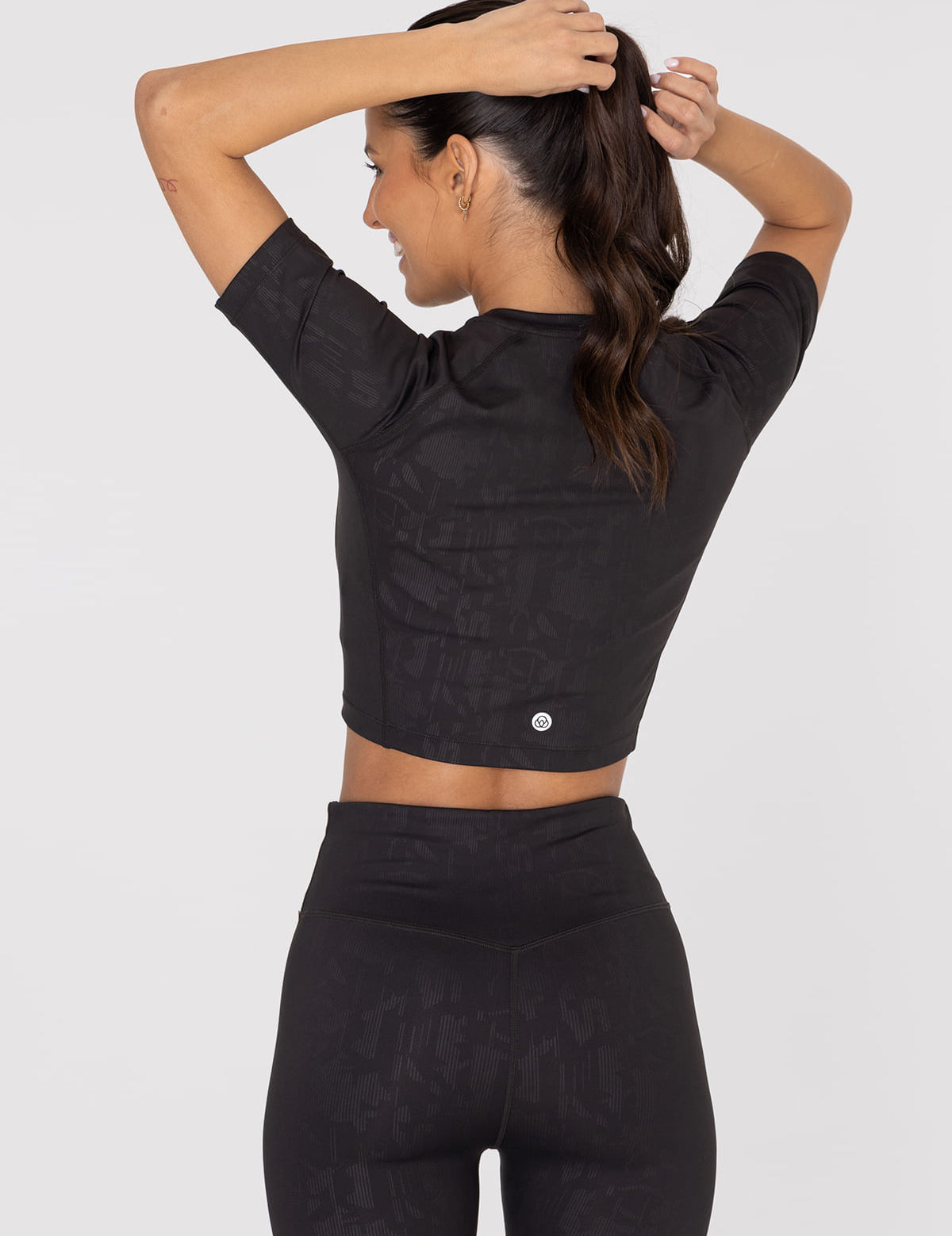 Polo Manga Corta Para Mujer  Cropped T-Shirt Negro Bsoul