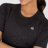 Polo Manga Corta Para Mujer  Cropped T-Shirt Negro Bsoul