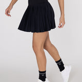 Falda Para Mujer Court Pleated Skirt Negro Bsoul
