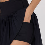 Falda Para Mujer Court Pleated Skirt Negro Bsoul