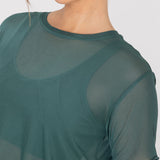 Polo Manga Corta Para Mujer Crop Demi Verde Bsoul