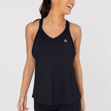 Polo Sin Mangas Para Mujer  Tank Veda Negro Bsoul