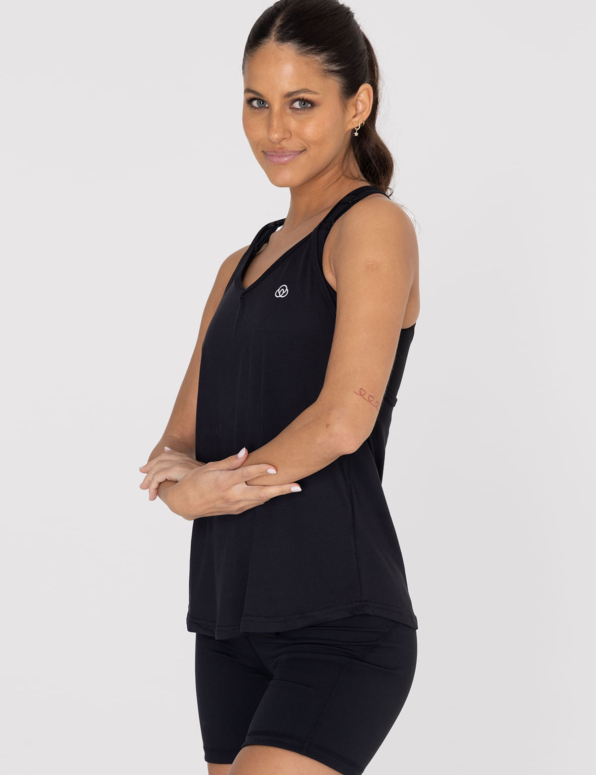 Polo Sin Mangas Para Mujer  Tank Veda Negro Bsoul
