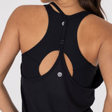 Polo Sin Mangas Para Mujer  Tank Veda Negro Bsoul
