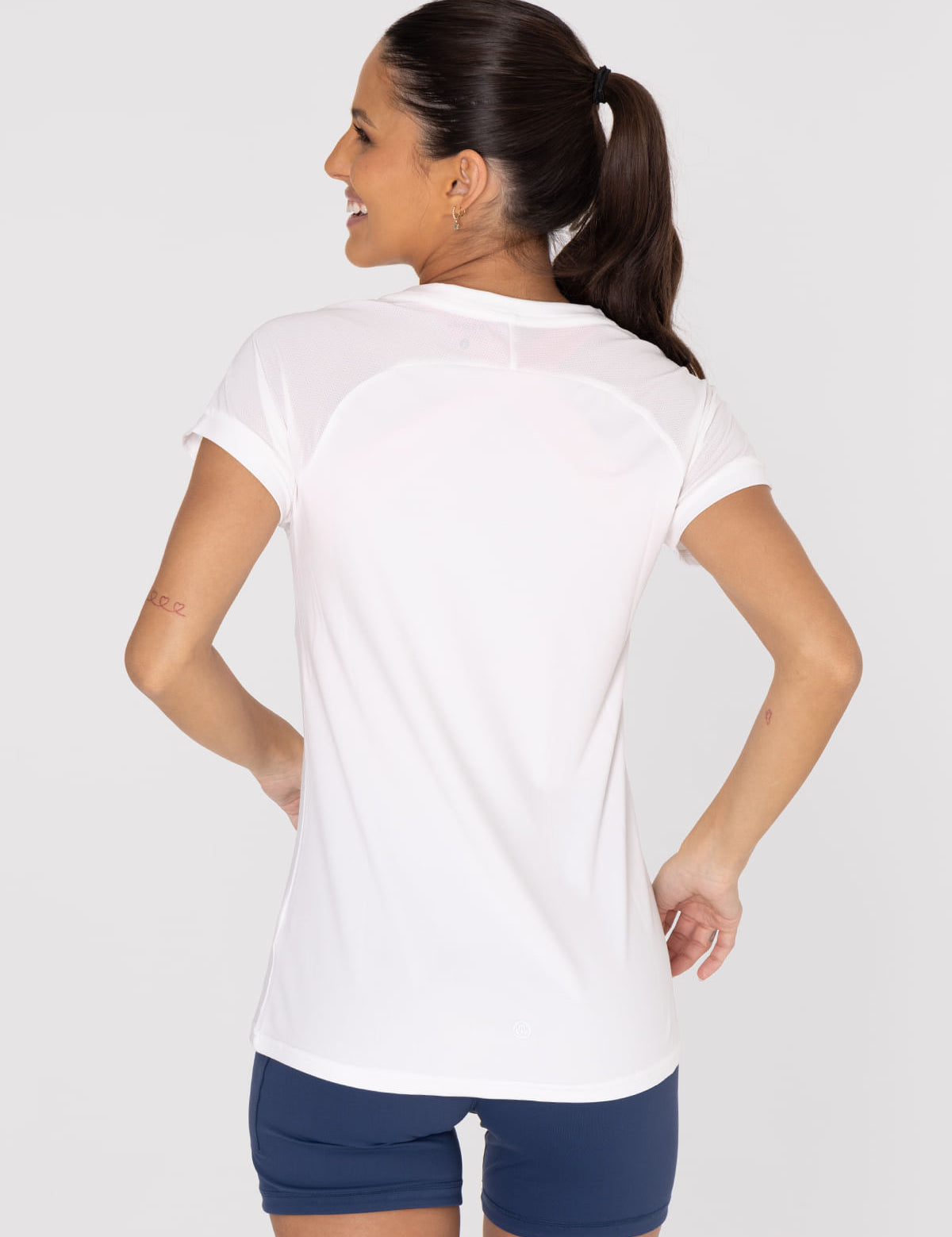 Polo Manga Corta Para Mujer  V-Neck Blanco Bsoul