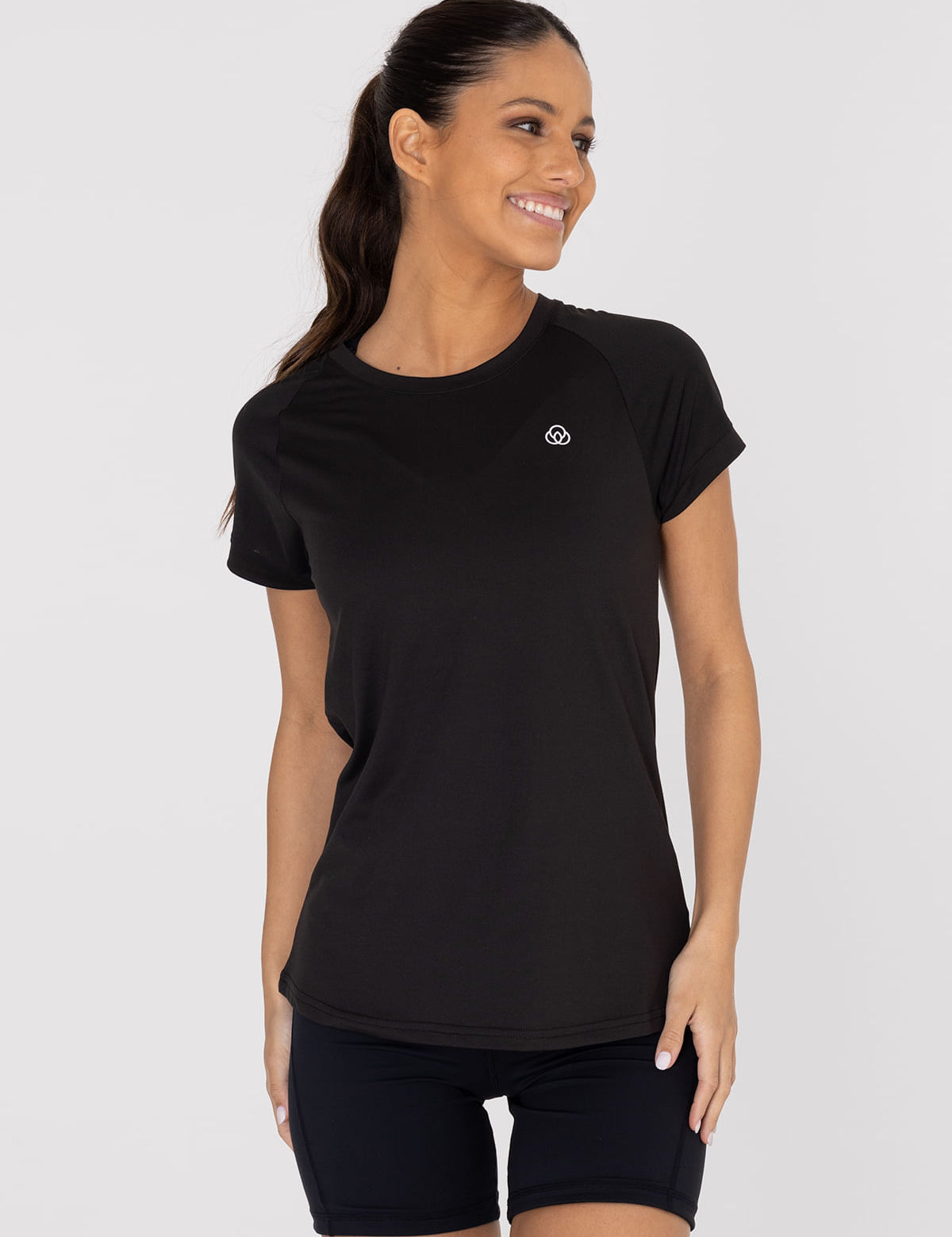 Polo Manga Corta Para Mujer  V-Neck Negro Bsoul