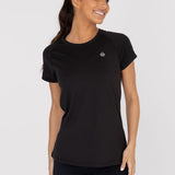 Polo Manga Corta Para Mujer  V-Neck Negro Bsoul
