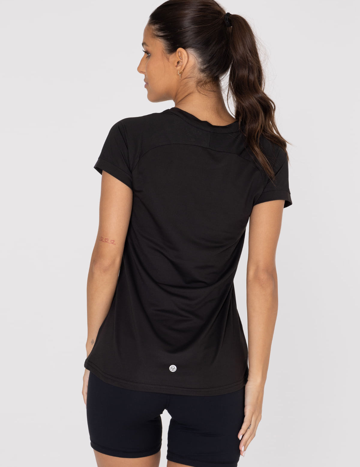 Polo Manga Corta Para Mujer  V-Neck Negro Bsoul