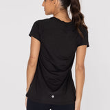 Polo Manga Corta Para Mujer  V-Neck Negro Bsoul