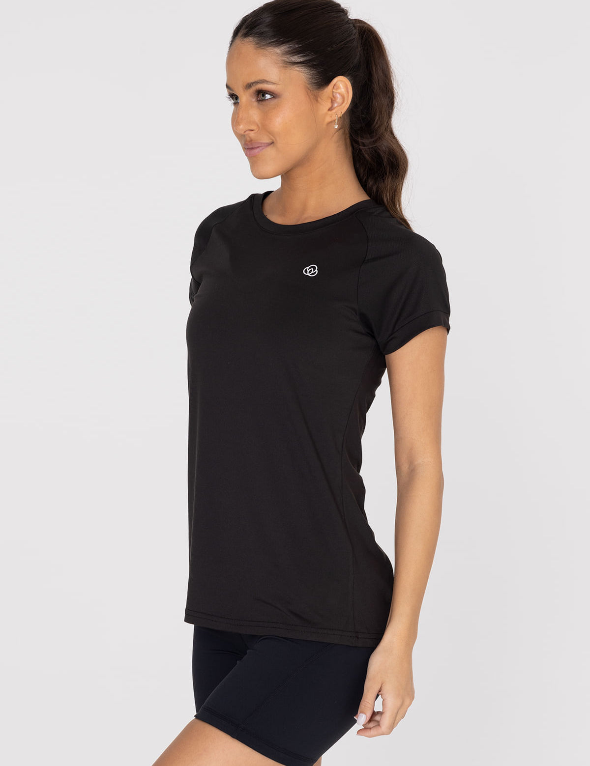 Polo Manga Corta Para Mujer  V-Neck Negro Bsoul