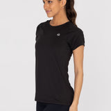 Polo Manga Corta Para Mujer  V-Neck Negro Bsoul