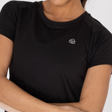 Polo Manga Corta Para Mujer  V-Neck Negro Bsoul