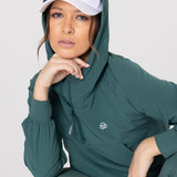 Hoodie Para Mujer  Half Zip Demi Verde Bsoul