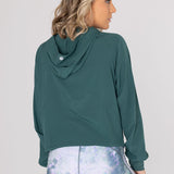 Hoodie Para Mujer  Half Zip Demi Verde Bsoul