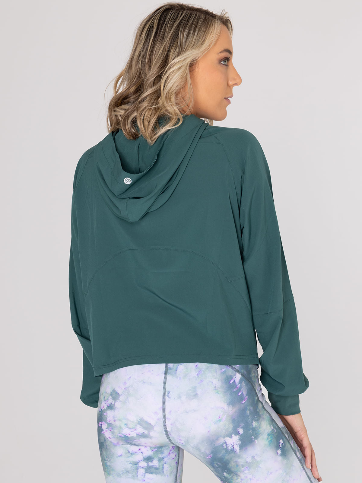 Hoodie Para Mujer  Half Zip Demi Verde Bsoul