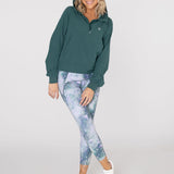 Hoodie Para Mujer  Half Zip Demi Verde Bsoul