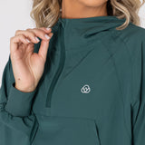 Hoodie Para Mujer  Half Zip Demi Verde Bsoul