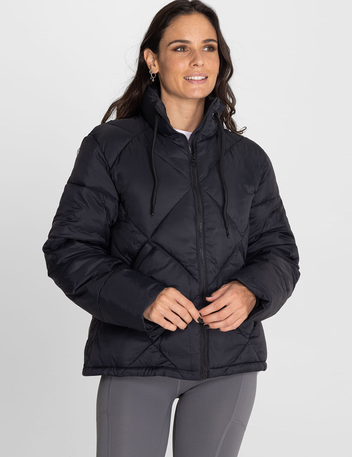 Casaca Para Mujer  Quilted Negro Bsoul