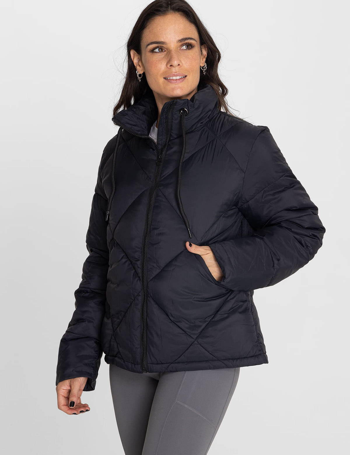 Casaca Para Mujer  Quilted Negro Bsoul