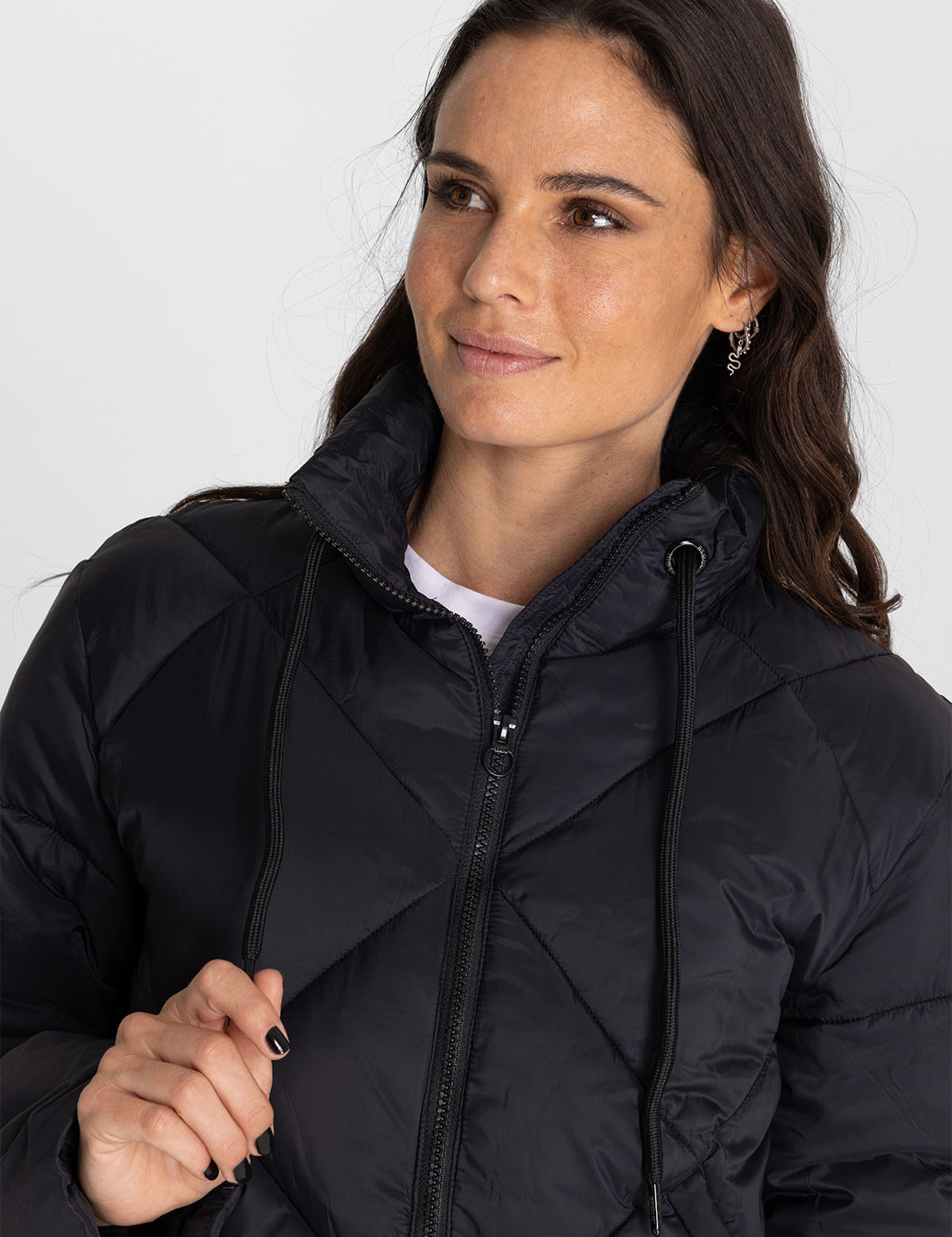 Casaca Para Mujer  Quilted Negro Bsoul