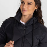 Casaca Para Mujer  Quilted Negro Bsoul