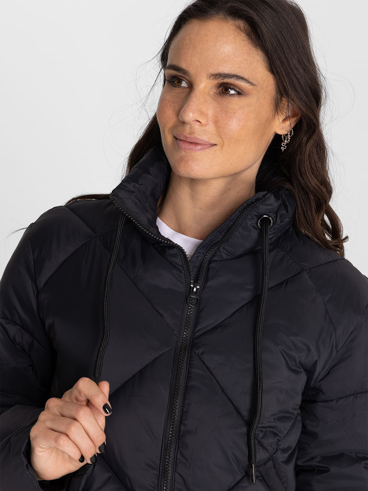 Casaca Para Mujer  Quilted Negro Bsoul