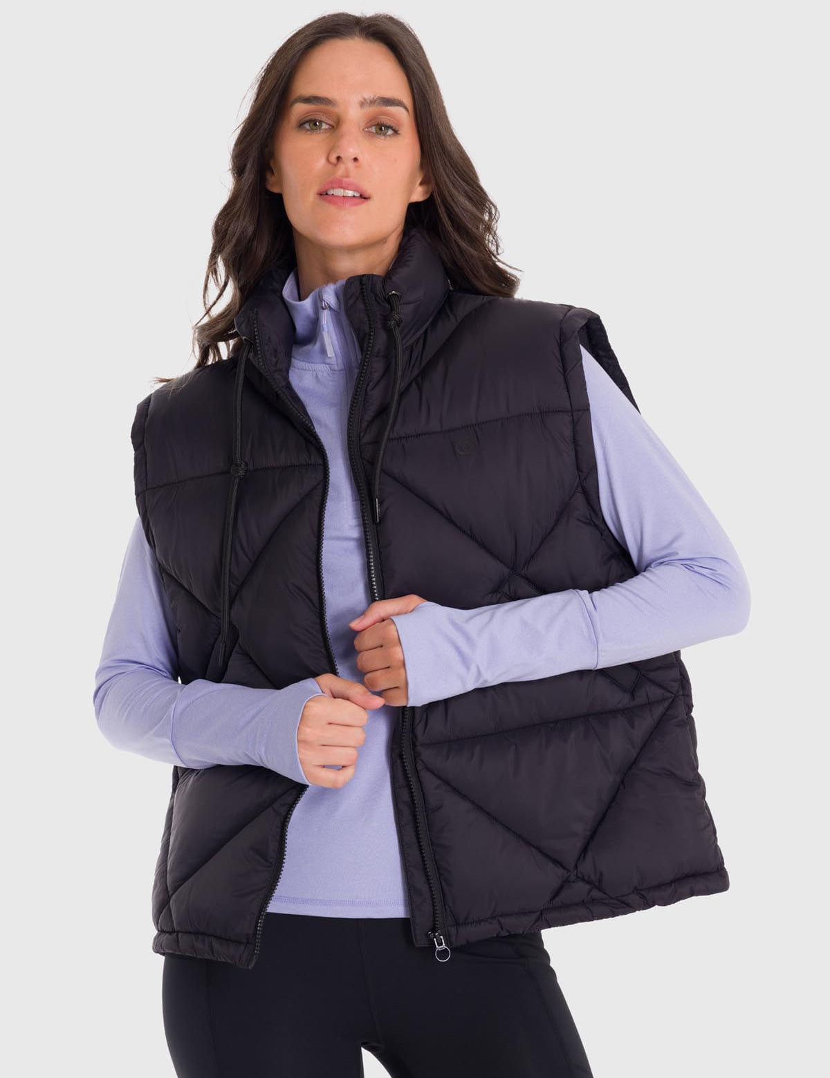 Chaleco Para Mujer Quilted Negro Bsoul