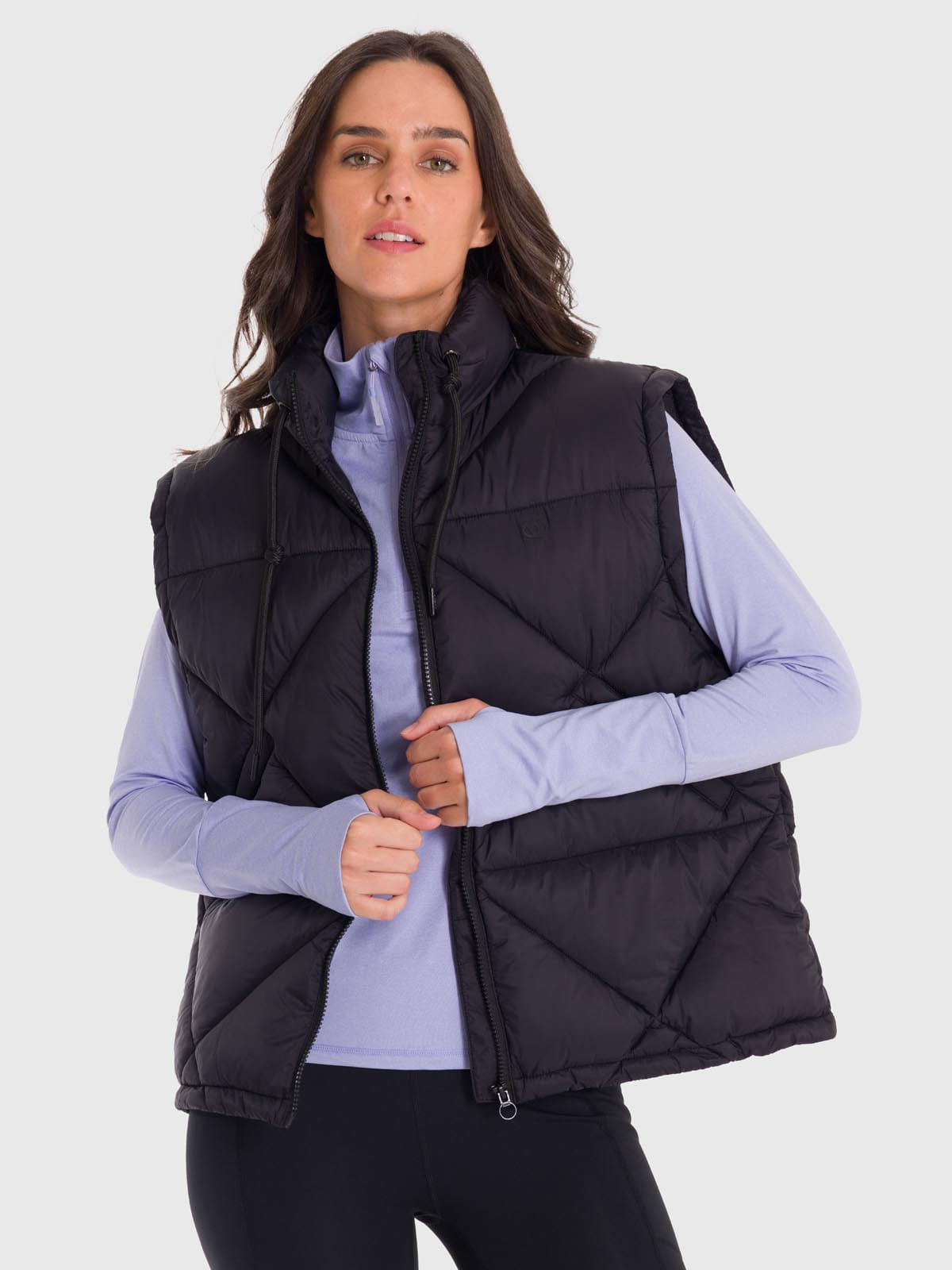 Chaleco Para Mujer Quilted Negro Bsoul