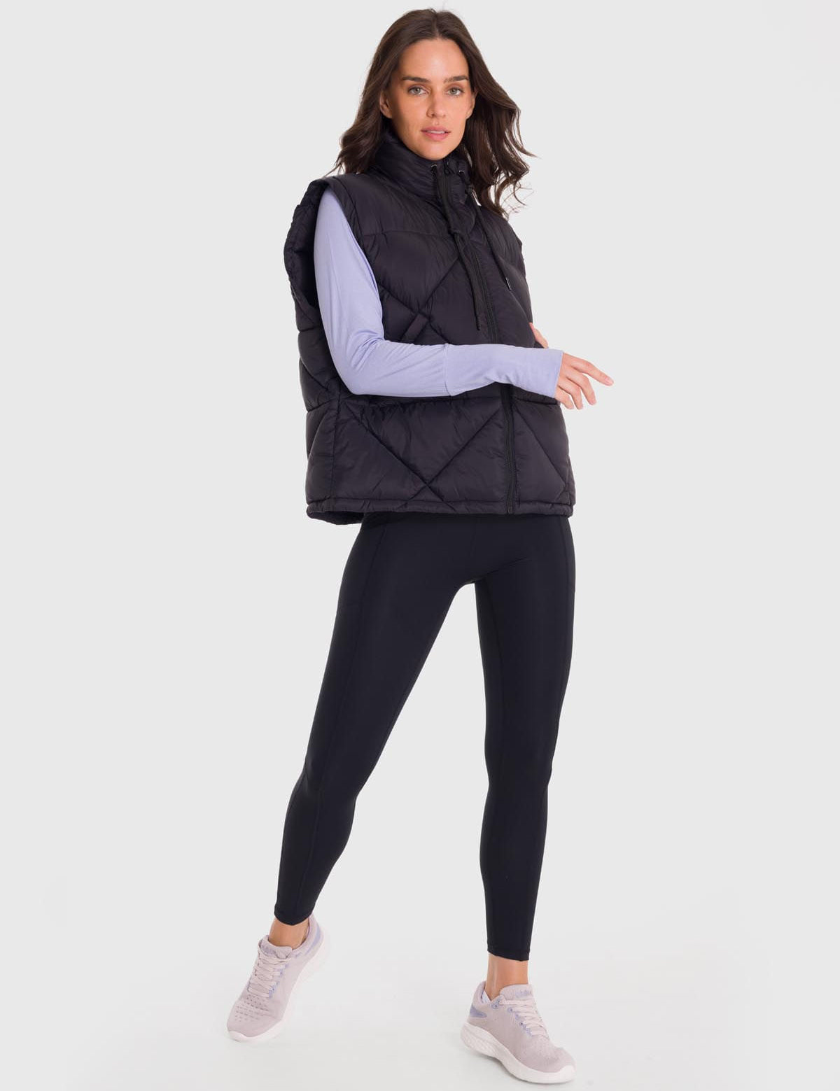 Chaleco Para Mujer Quilted Negro Bsoul